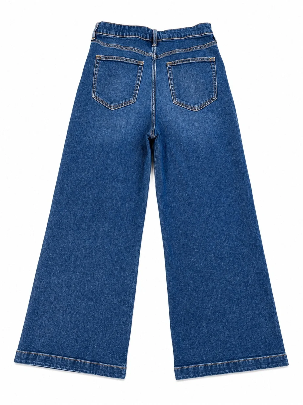 GAP Curvy High Rise Stride Wide Leg Jeans Medium Wash Size 32 14R